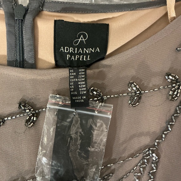 Adrianna Papell Gray Beaded Maxi Dress - Picture 4 of 6